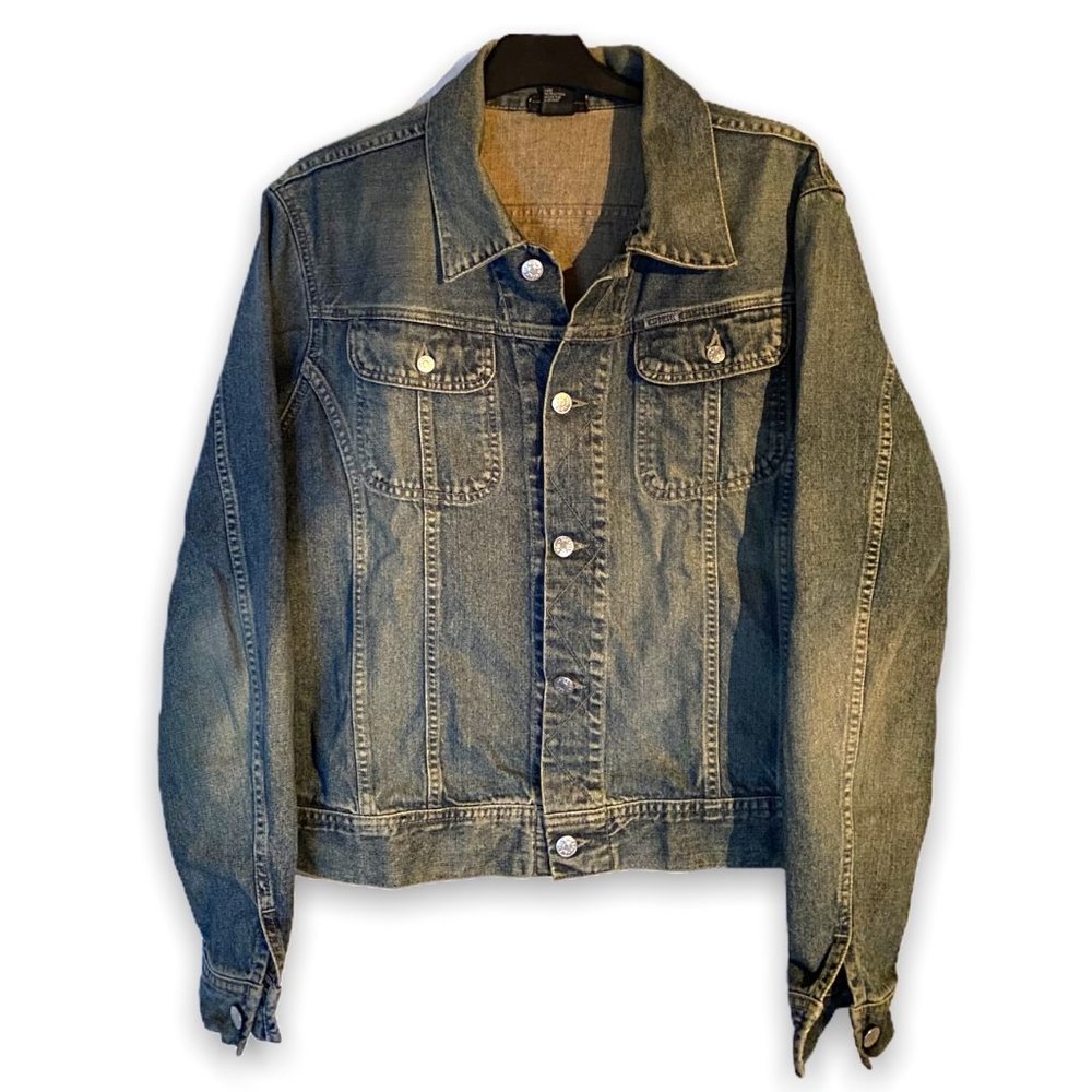 DIESEL Men’s Jean Denim Jacket | Medium Blue Wash | Size Medium